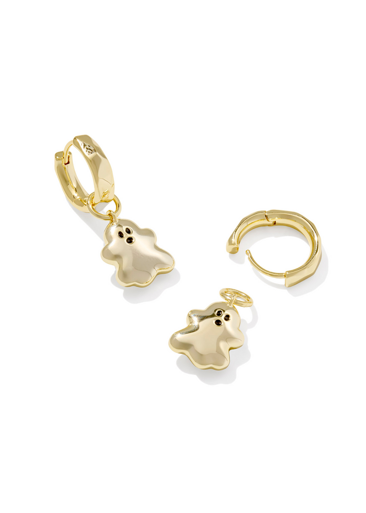 Kendra Scott Ghost Huggie Earrings - Gold/White Mother of Pearl