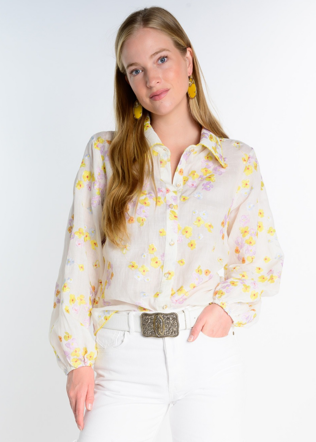 Ivy Jane Korey Button Down in Ivory