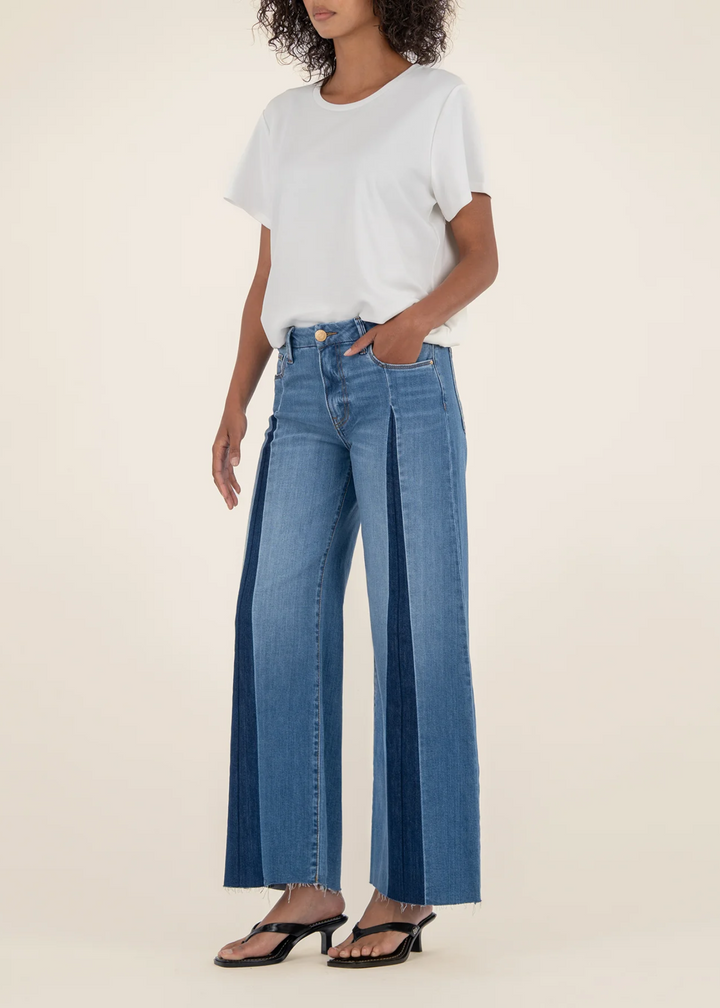 Kut From the Kloth Meg High Rise Wide Leg Front Pleat Jeans