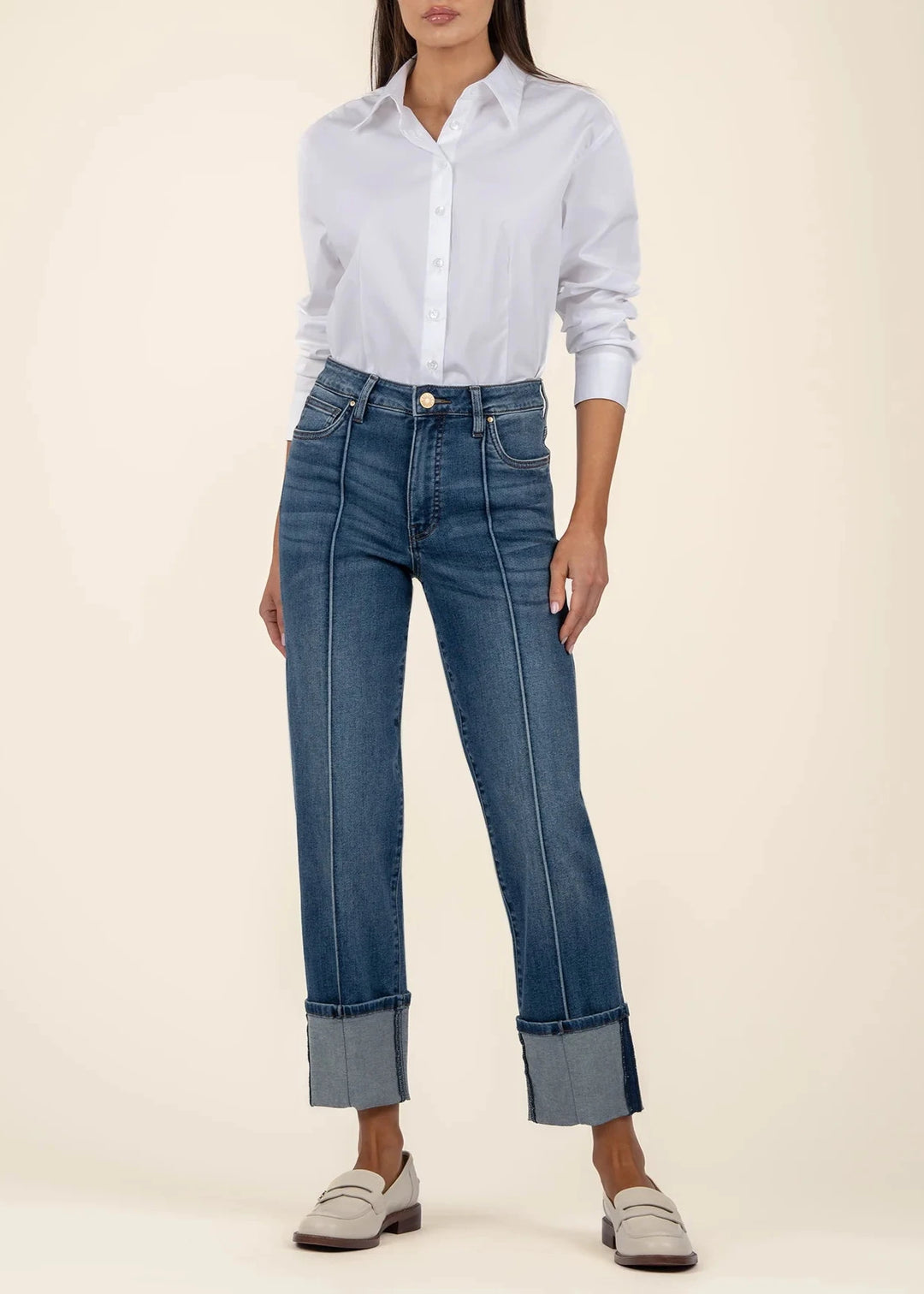 Kut From the Kloth Fay High Rise Fab Ab Straight Leg Jeans