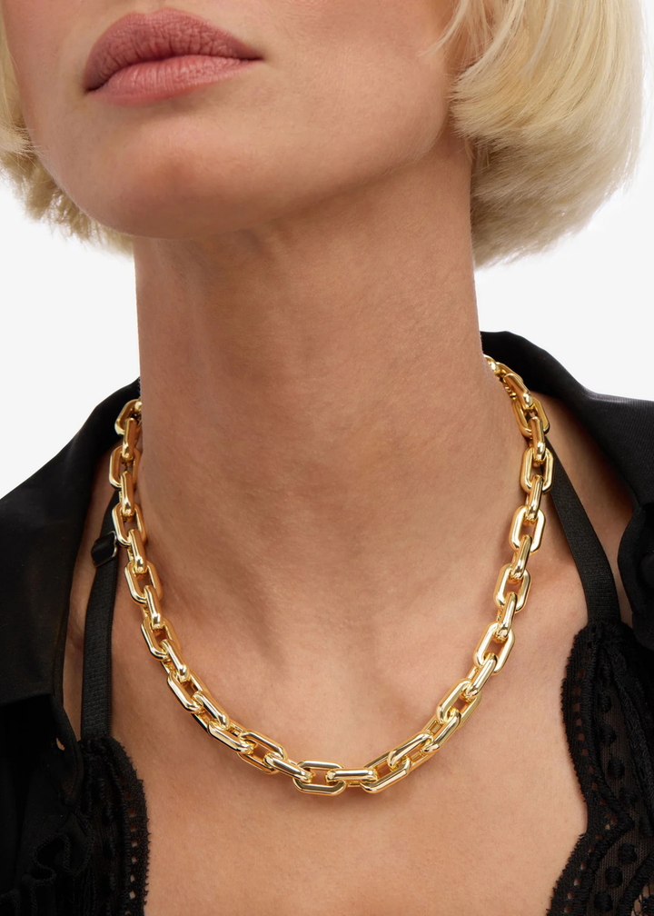 Melinda Maria Frankie Chain Necklace 18" - Gold