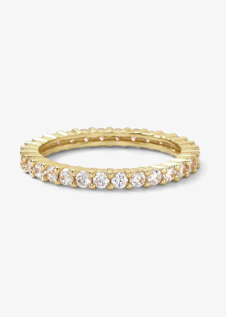 Melinda Maria women's gold simulated diamond thin stacking ring