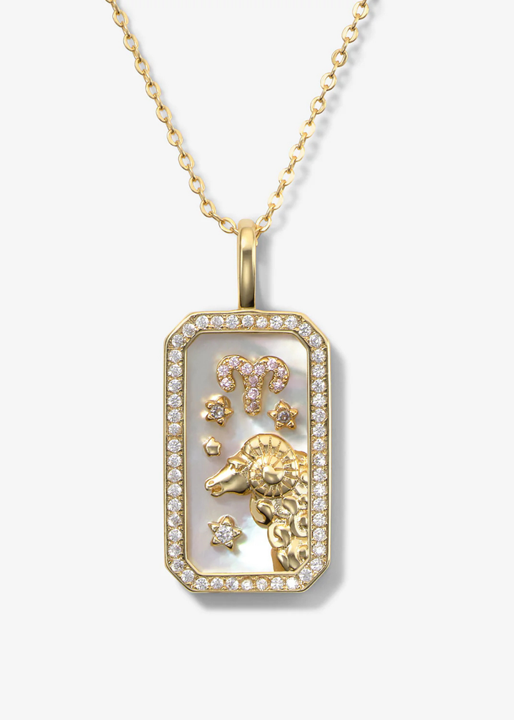 Melinda Maria Zodiac Amulet Necklace - Gold