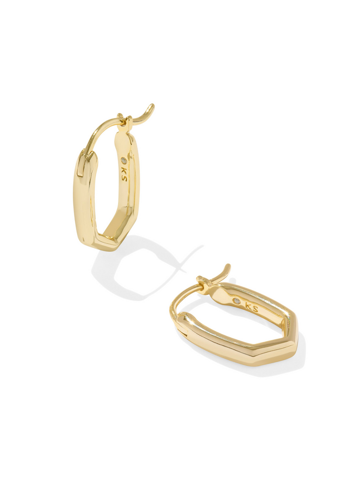 Kendra Scott Mini Elisa Abbie Huggie Earrings - Gold/Multi Mix