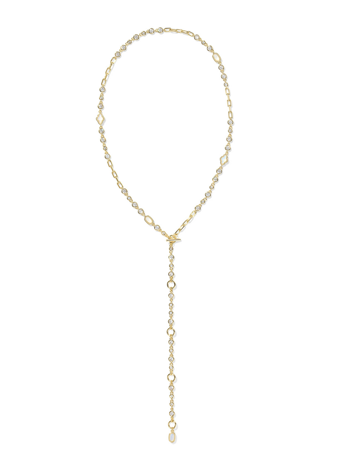 Kendra Scott Mini Elisa Abbie Strand Necklace - Gold/White Mix