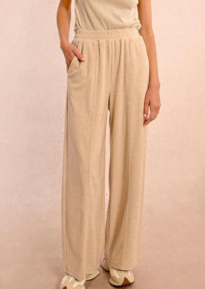 Lizzie Knit Pants in Ash Beige