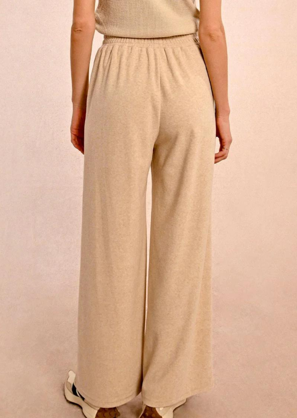 Lizzie Knit Pants in Ash Beige