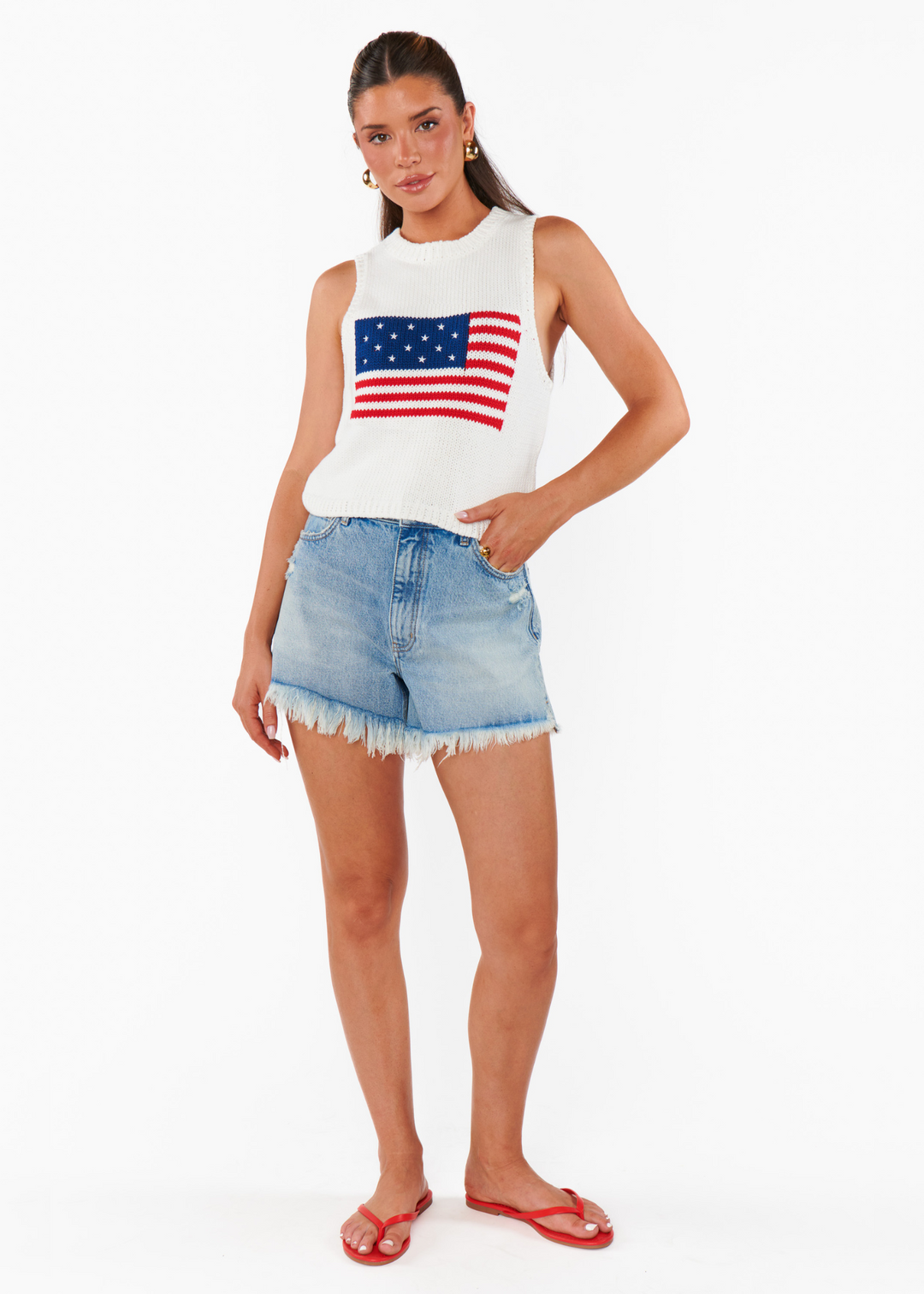 Show Me Your Mumu Milo Tank - Flag Knit