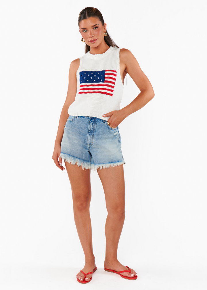 Show Me Your Mumu Milo Tank - Flag Knit
