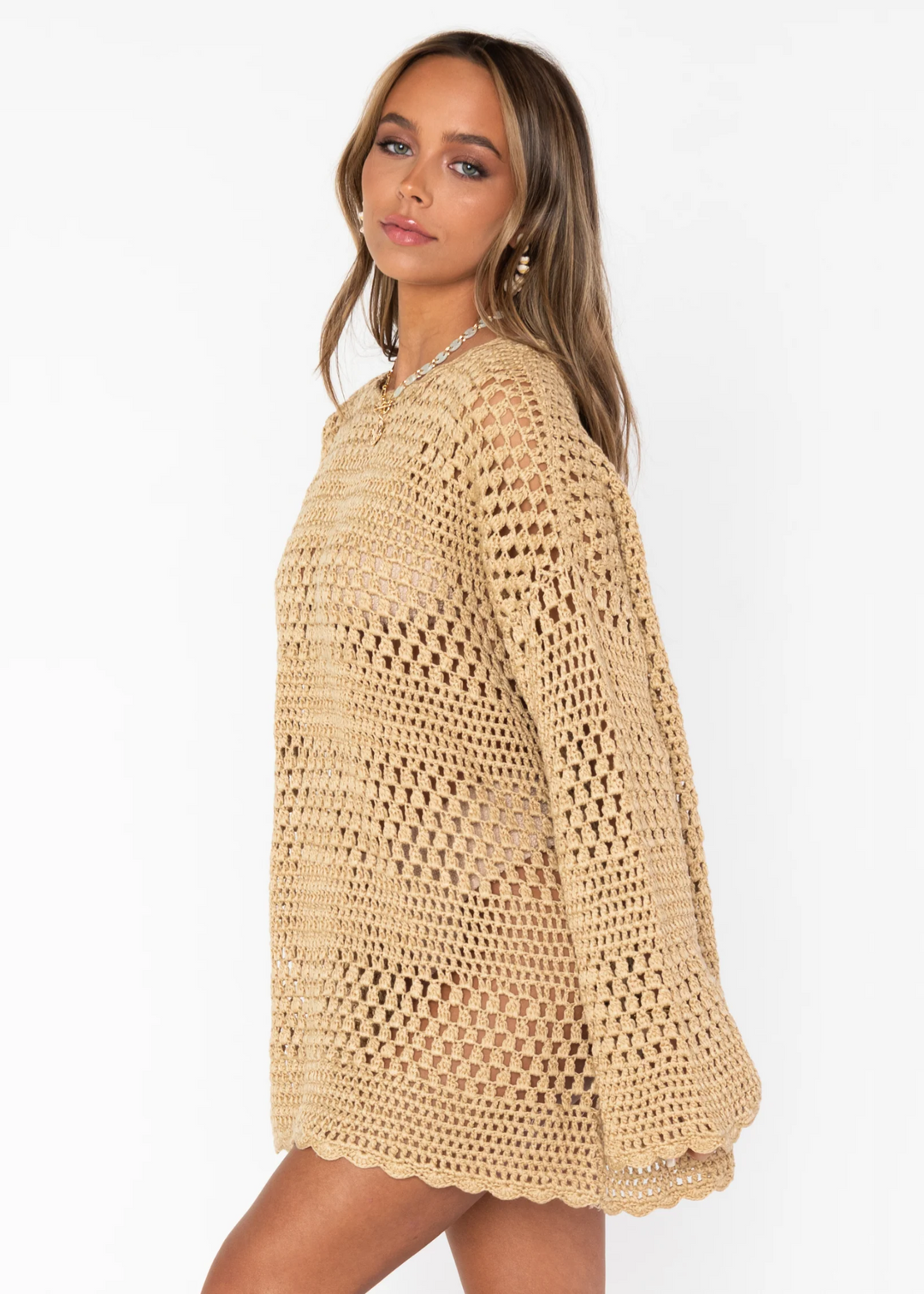 Show Me Your Mumu Paula Pullover - Latte Crochet