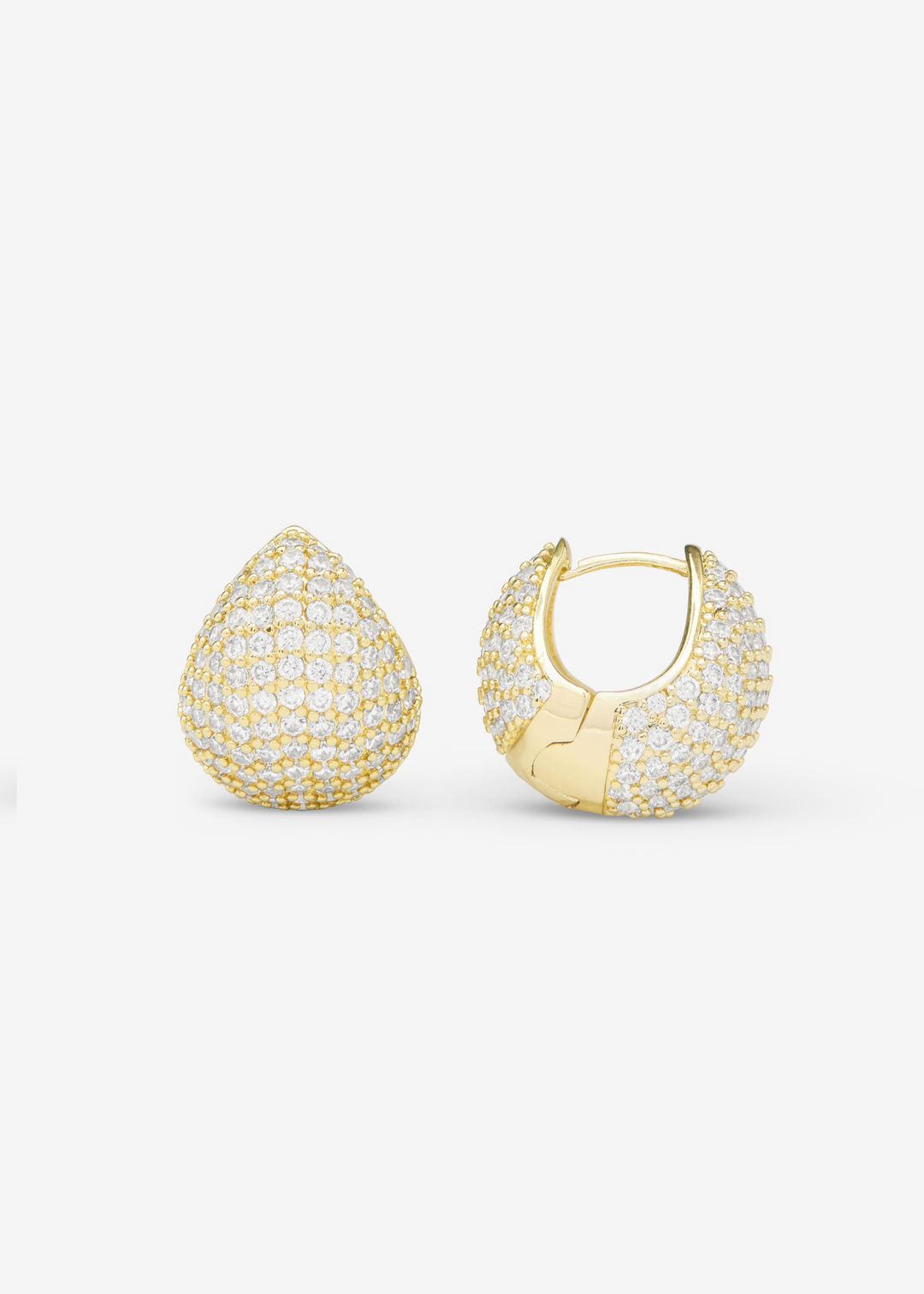 Women's gold pave earrings
