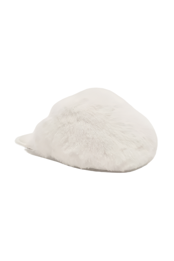 Free People Snowball Slipper - Snow Faux Fur