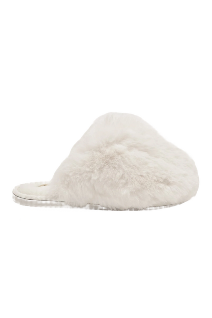 Free People Snowball Slipper - Snow Faux Fur