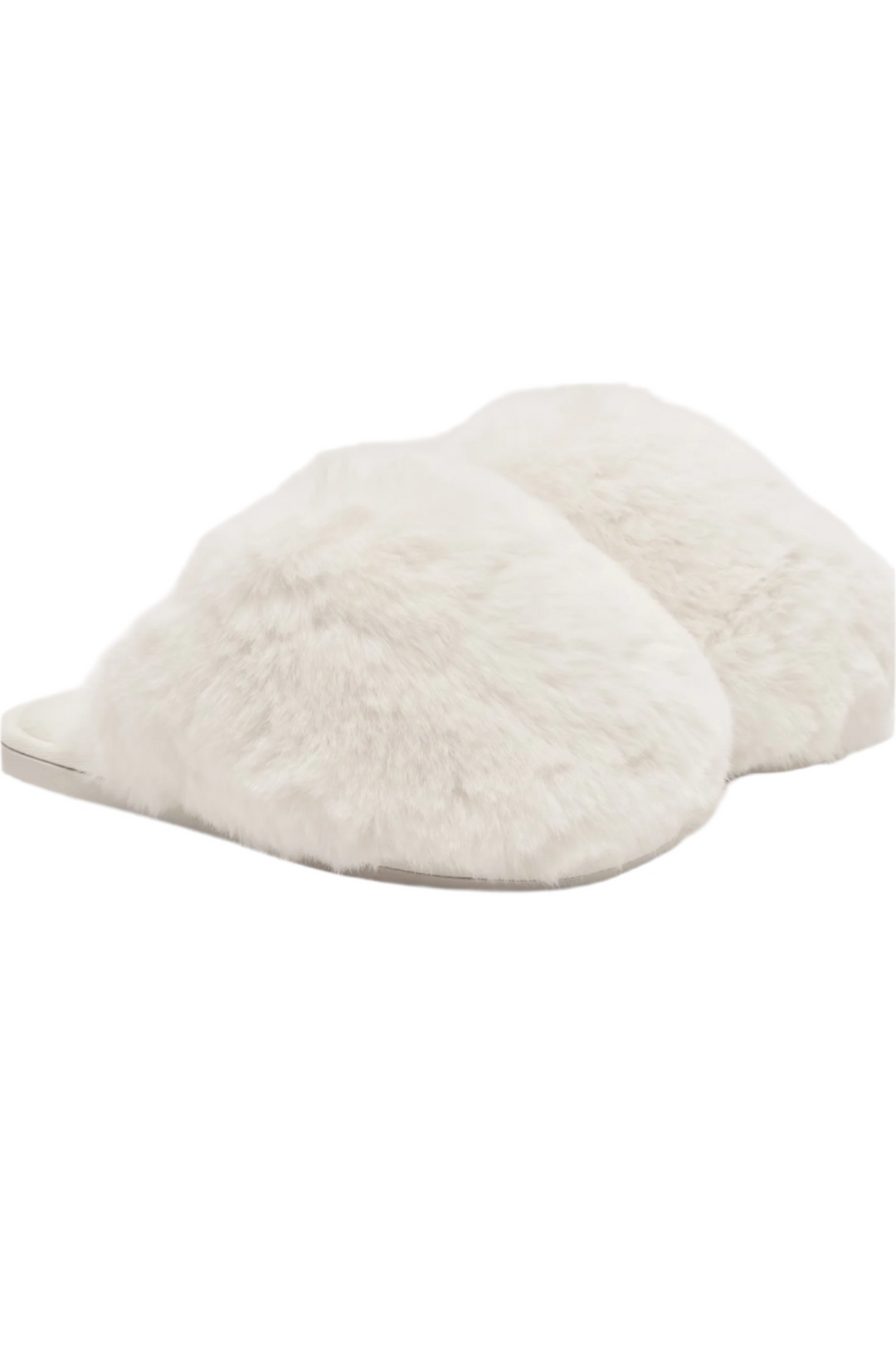 Free People Snowball Slipper - Snow Faux Fur