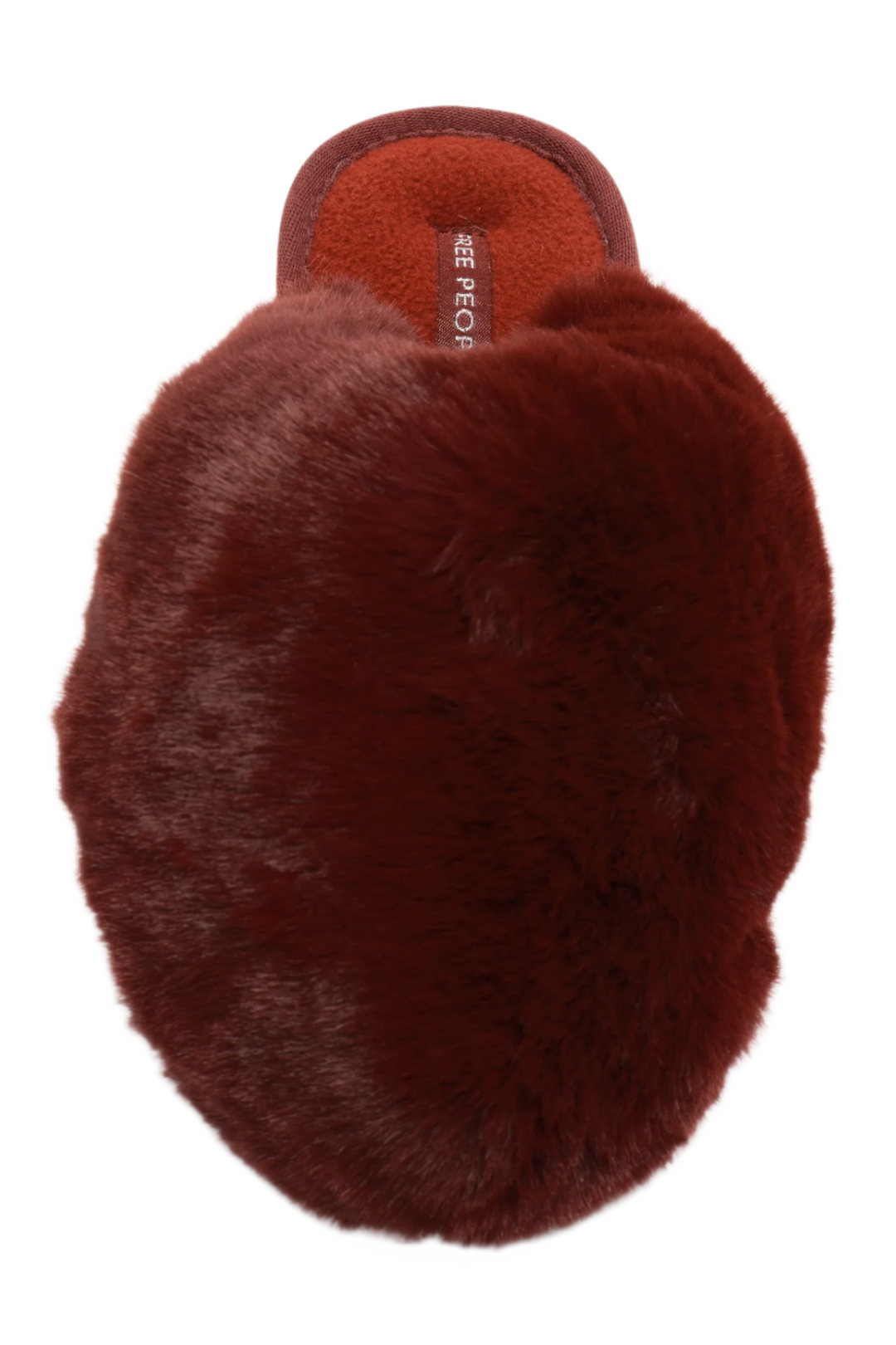 Free People Snowball Slipper - Cabernet Faux Fur