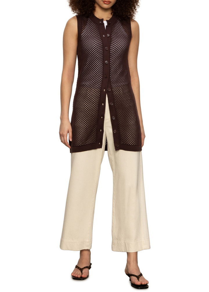 Sanctuary Clothing Long Openwork Vest