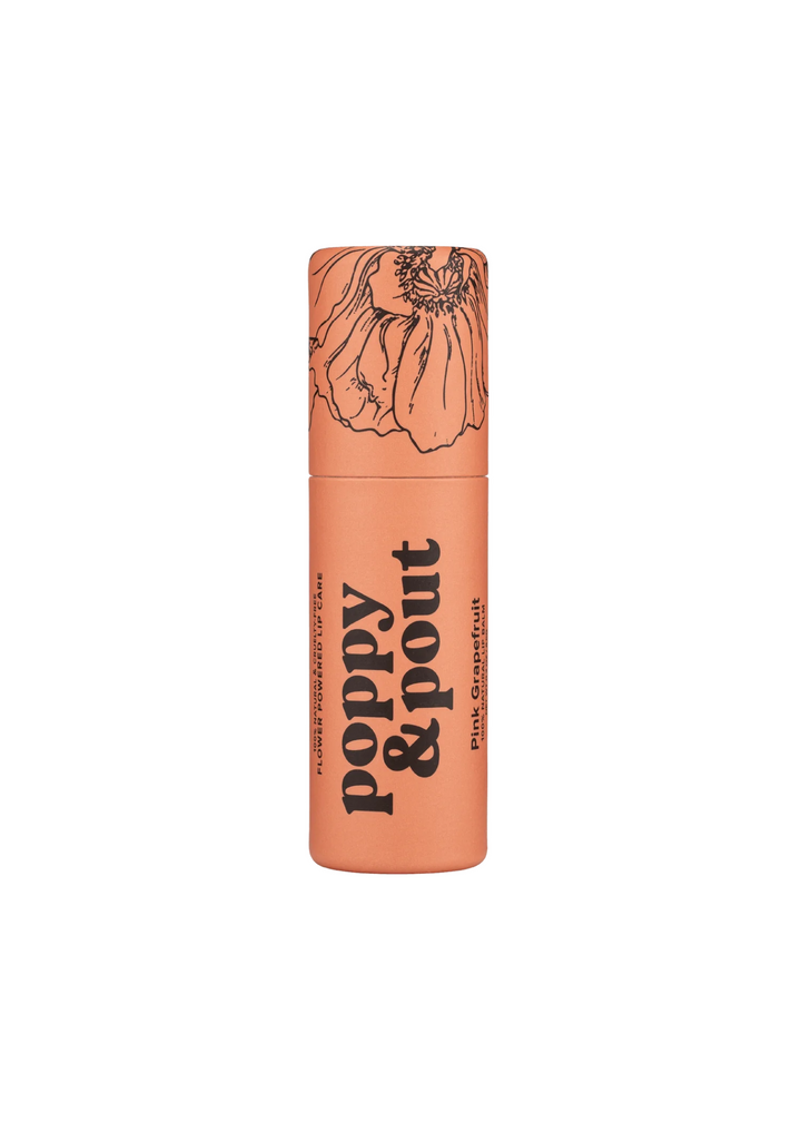 Poppy & Pout Lip Balm in Pink Grapefruit