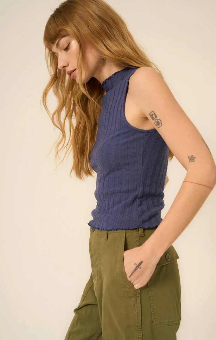 Project Social T Chasing You Funnel Neck Rib Tank