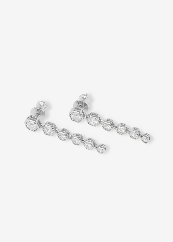 Melinda Maria Queen Bee Drop Earrings - Silver