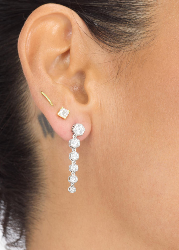Melinda Maria Queen Bee Drop Earrings - Silver