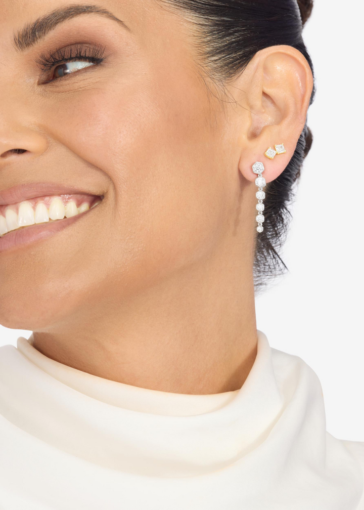 Melinda Maria Queen Bee Drop Earrings - Silver