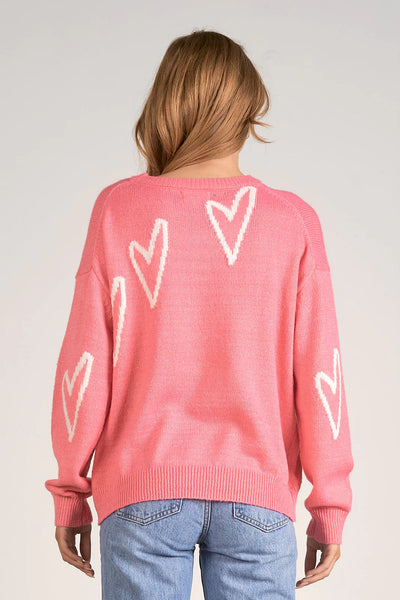 Elan Jane Heart Sweater