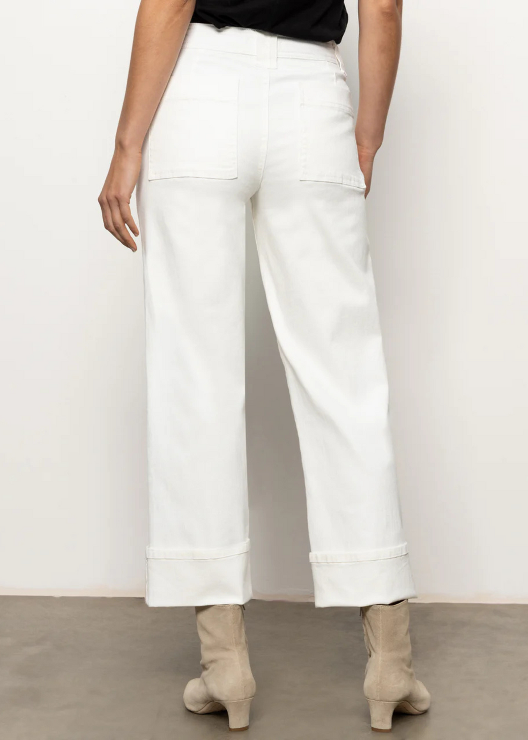 Sanctuary Clothing Luna Cuffed Denim Pant - Bleached White