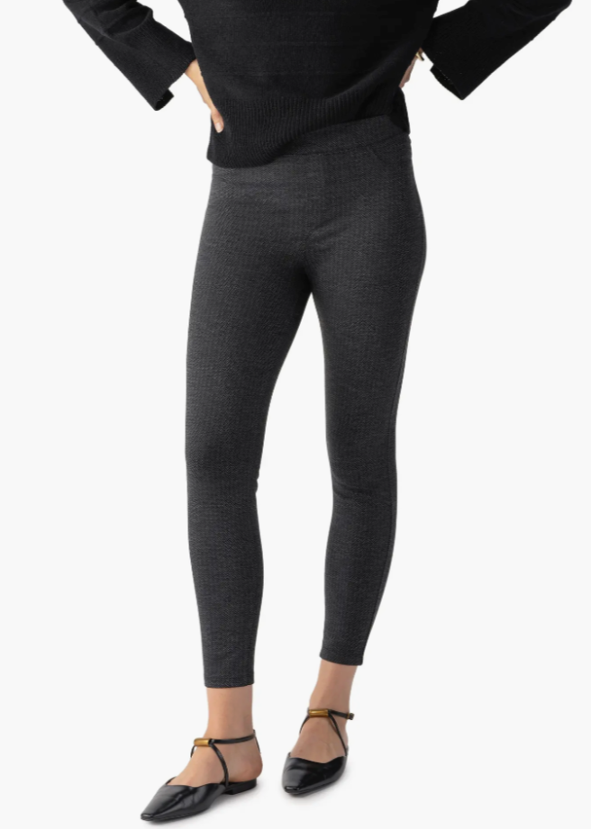 charcoal mini herringbone leggings