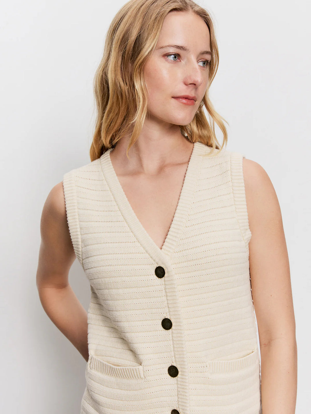 Sanctuary Clothing Textured Sweater Vest - Macrame