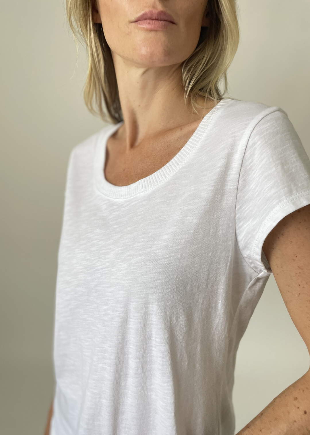 Six Fifty Anne Ribbed Hem Tee