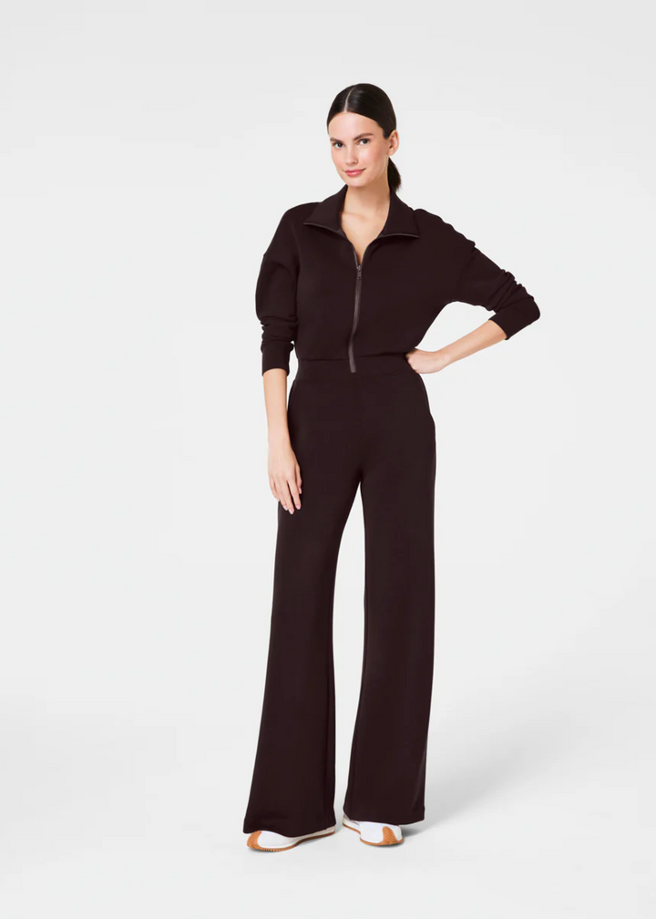 Spanx AirEssentials Wide Leg Jumpsuit in Truffle Brown