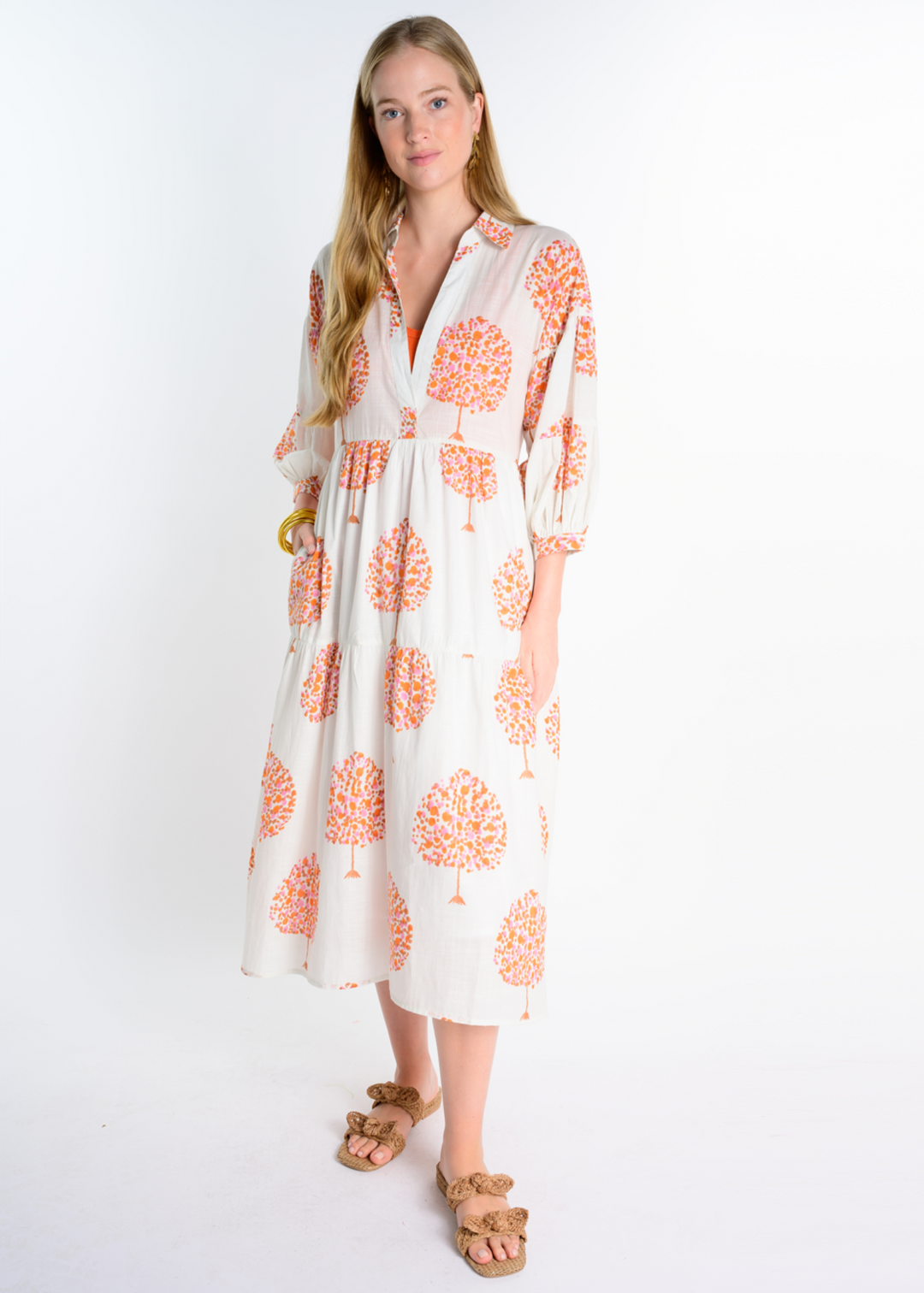 Uncle Frank Sydney Midi Dress in White