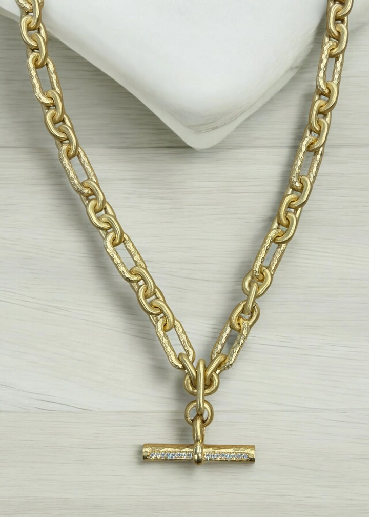 Tat2 Designs Gold Byron Toggle Necklace
