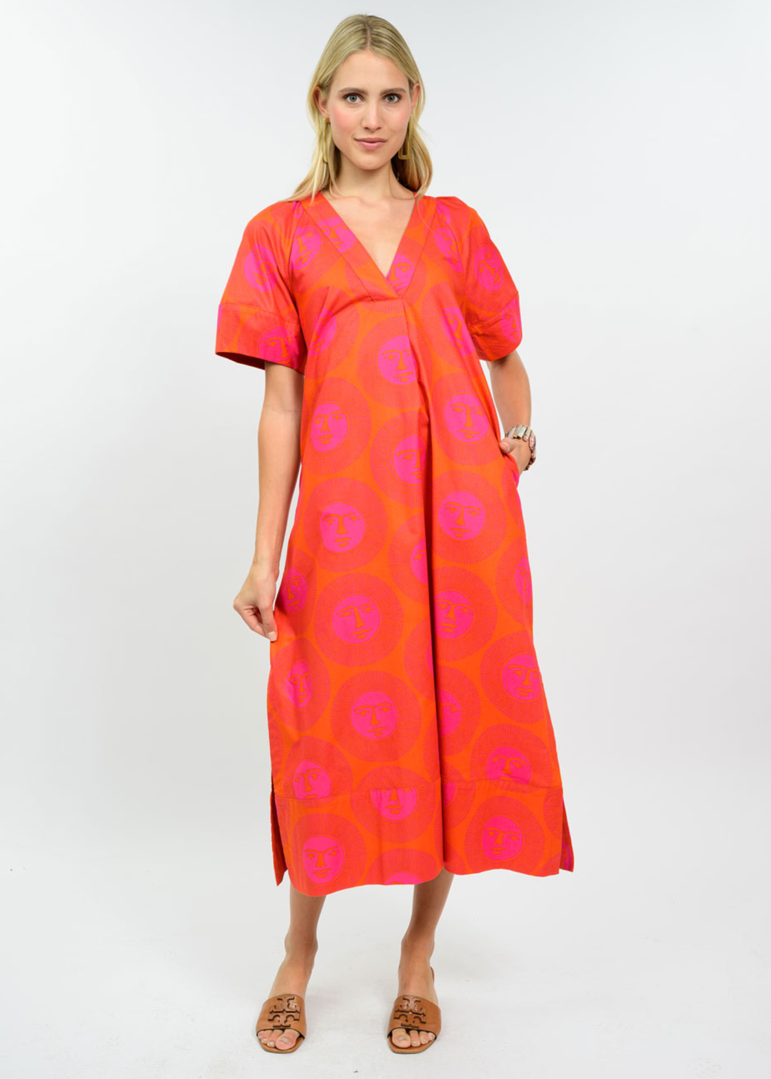 hot pink and orange dress Pink/orange Colorblock Bodycon Dress