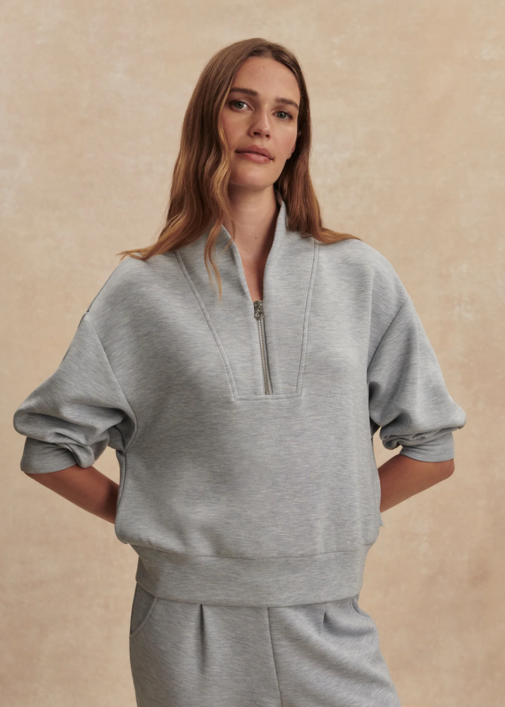 Varley Davidson Sweatshirt - Mid Blue Marl