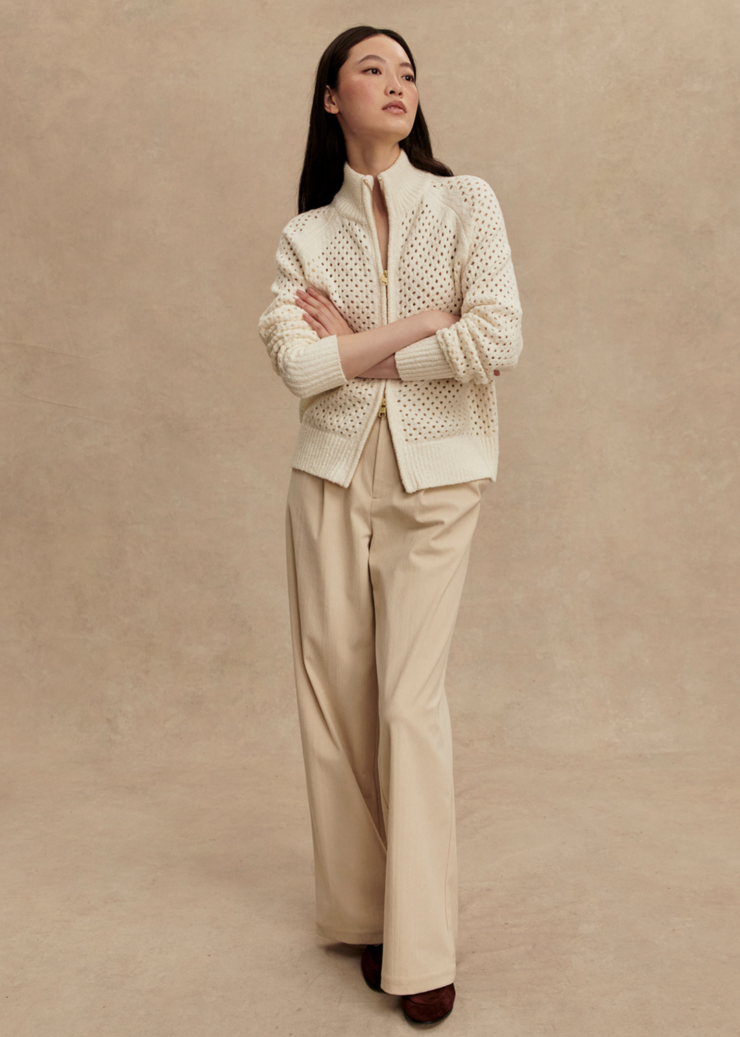 Varley Mandy Boucle Knit Jacket