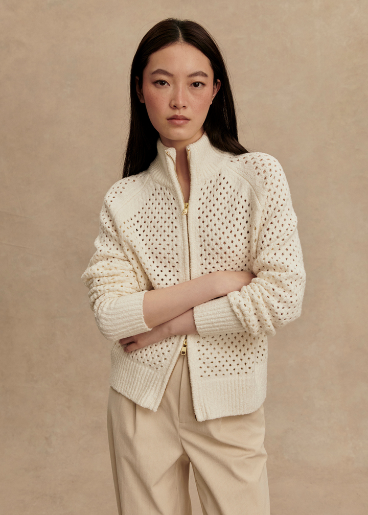 Varley Mandy Boucle Knit Jacket