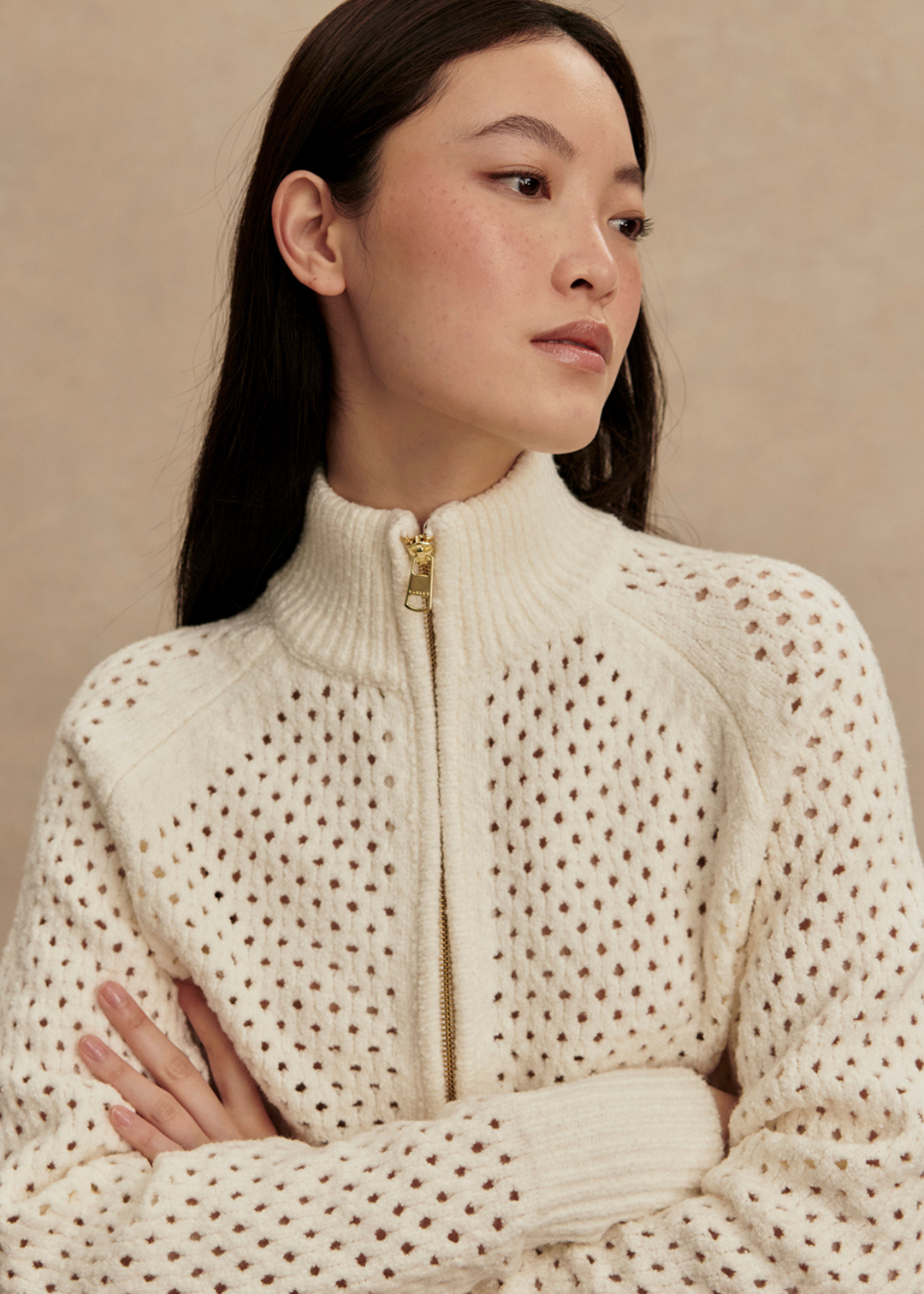 Varley Mandy Boucle Knit Jacket
