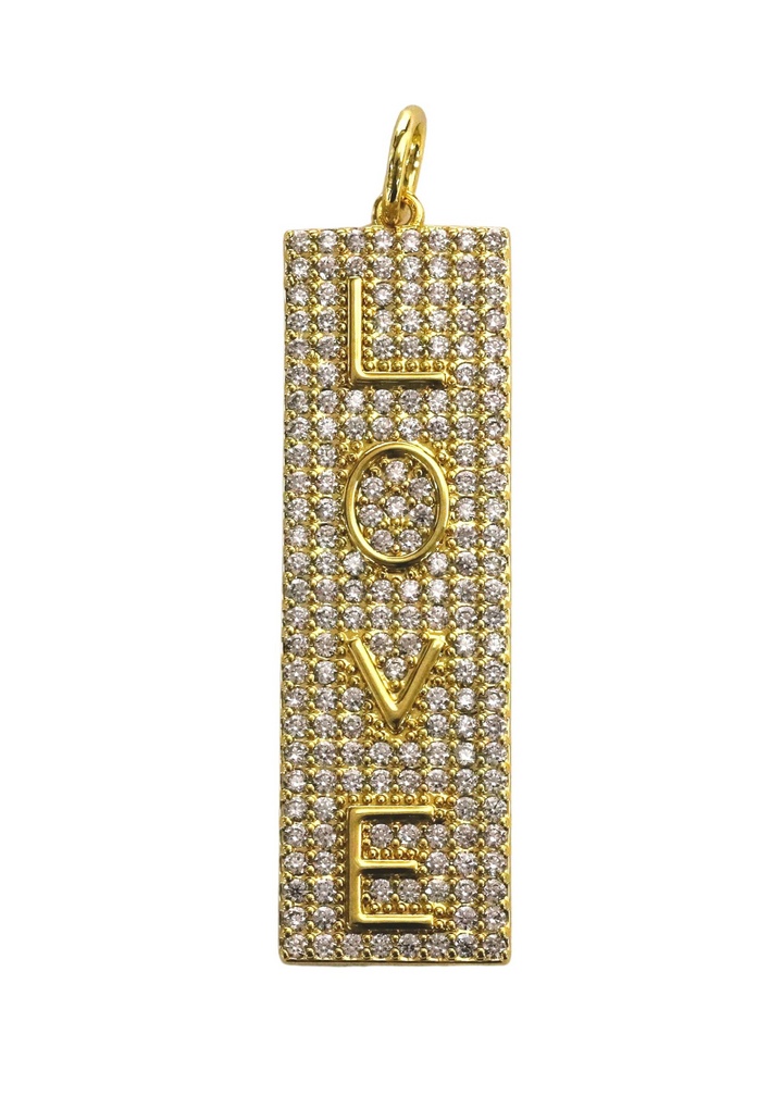 Allison Avery  Love Bar Charm - Gold