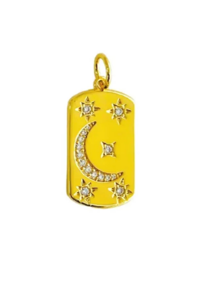 Allison Avery Moon and Stars Charm - Gold