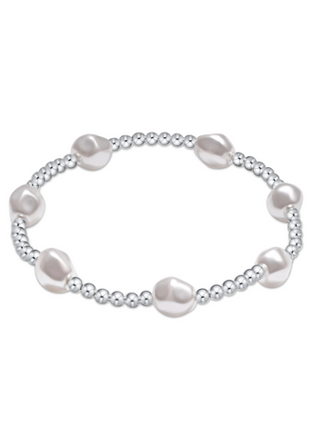 Admire Sterling 3mm Bead Bracelet - Pearl