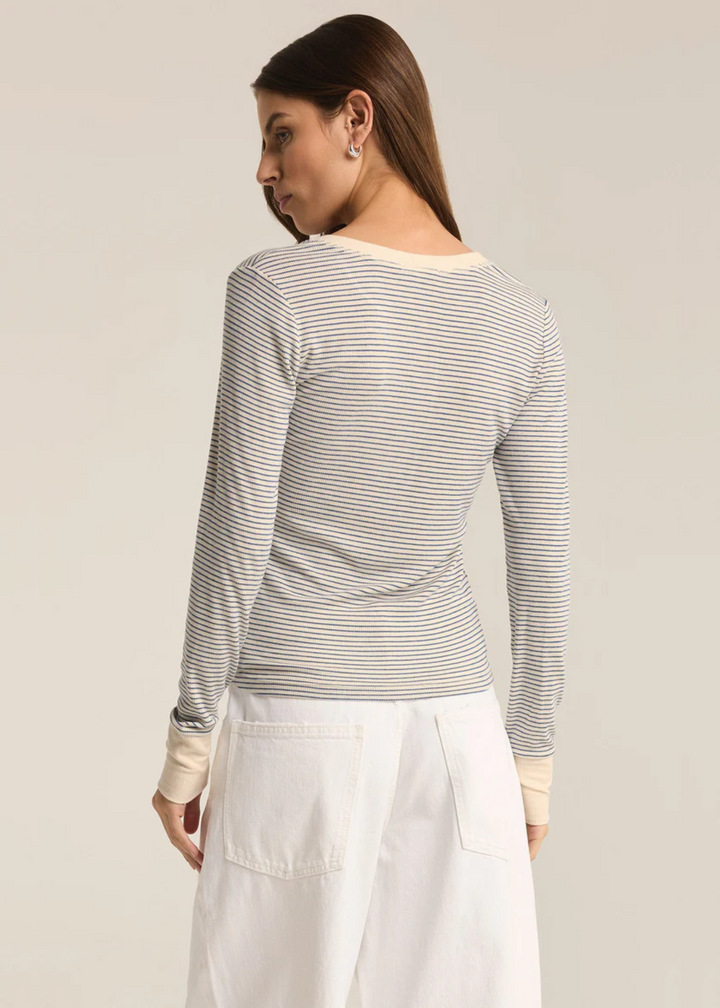 Z-Supply Scarlett Rib Stripe Henley