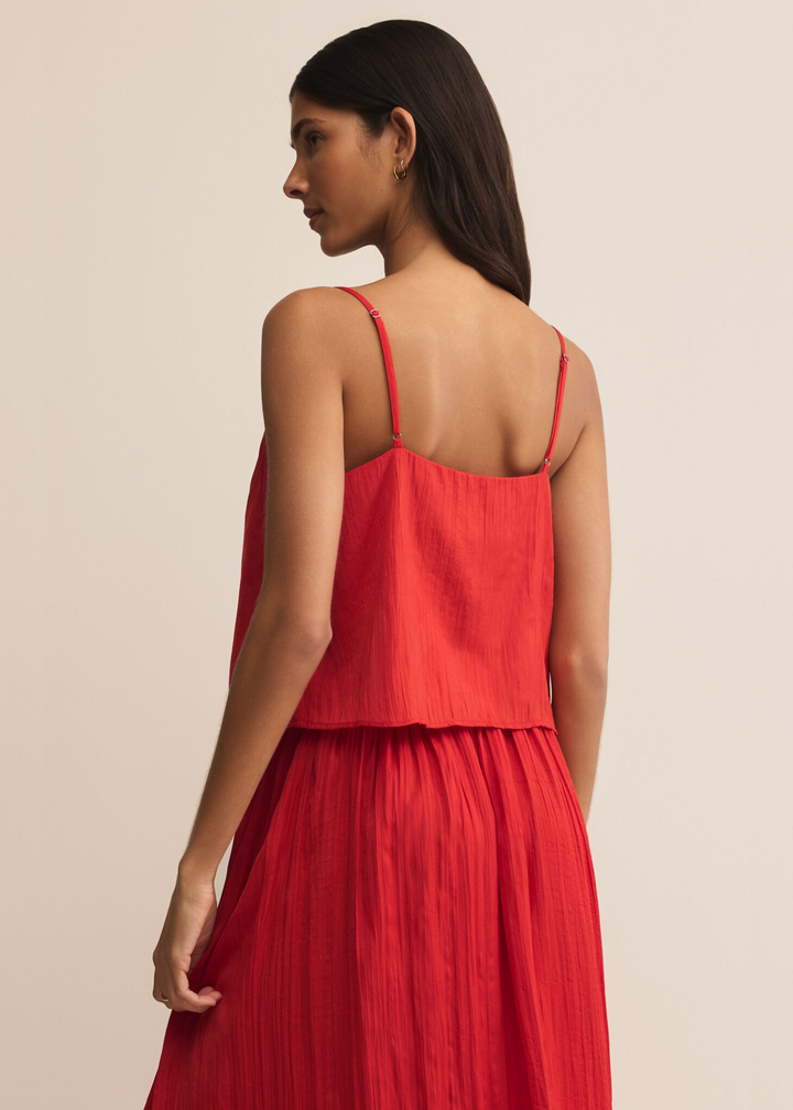 Z Supply Fiore Crinkle Satin Tank