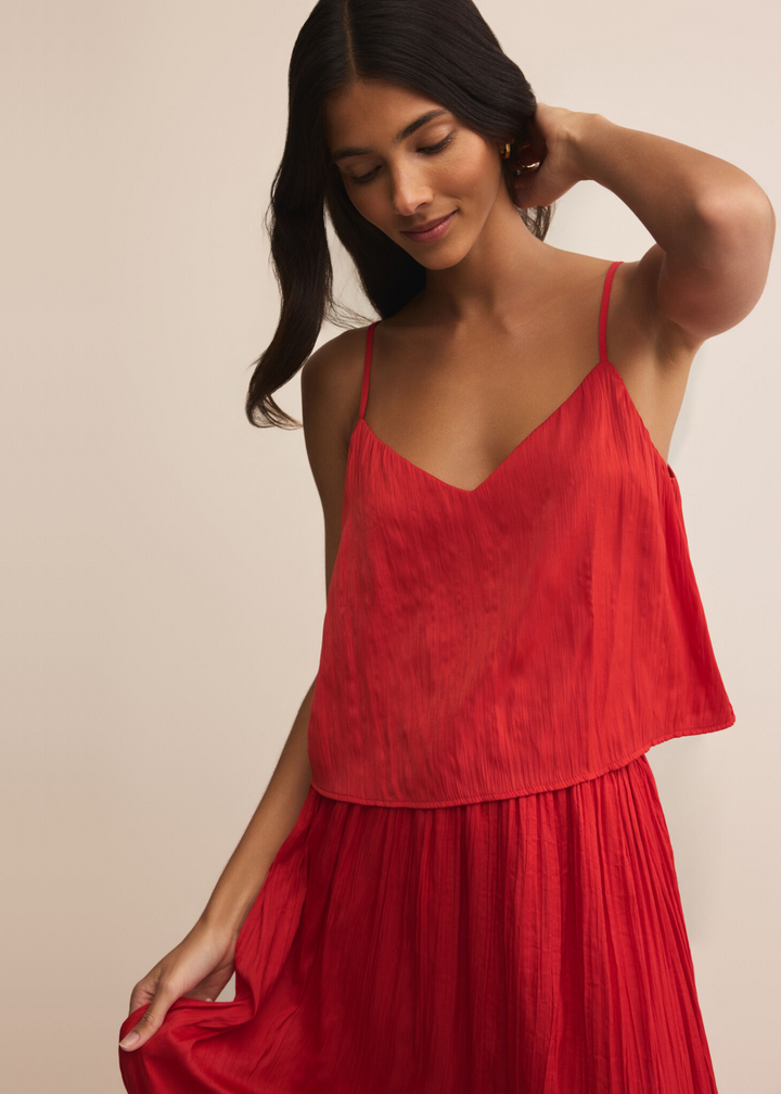 Z Supply Fiore Crinkle Satin Tank