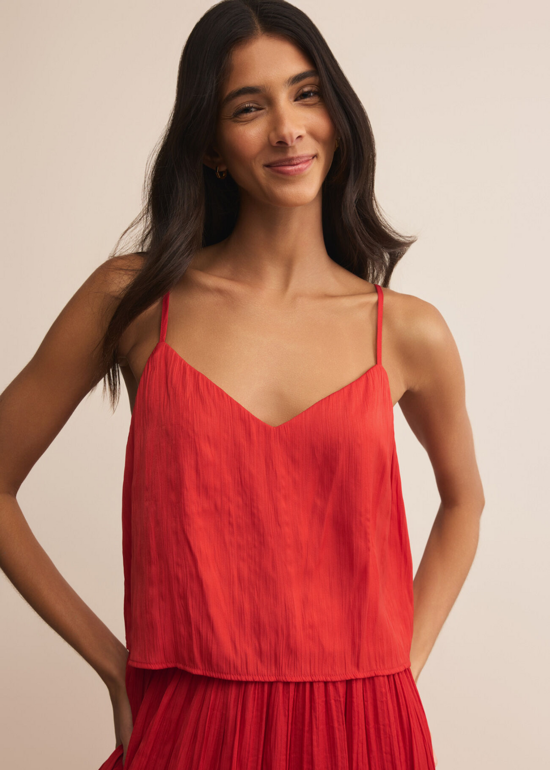 Z Supply Fiore Crinkle Satin Tank