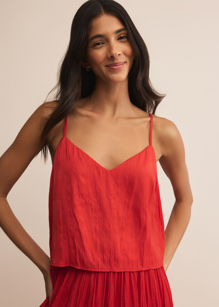 Z Supply Fiore Crinkle Satin Tank