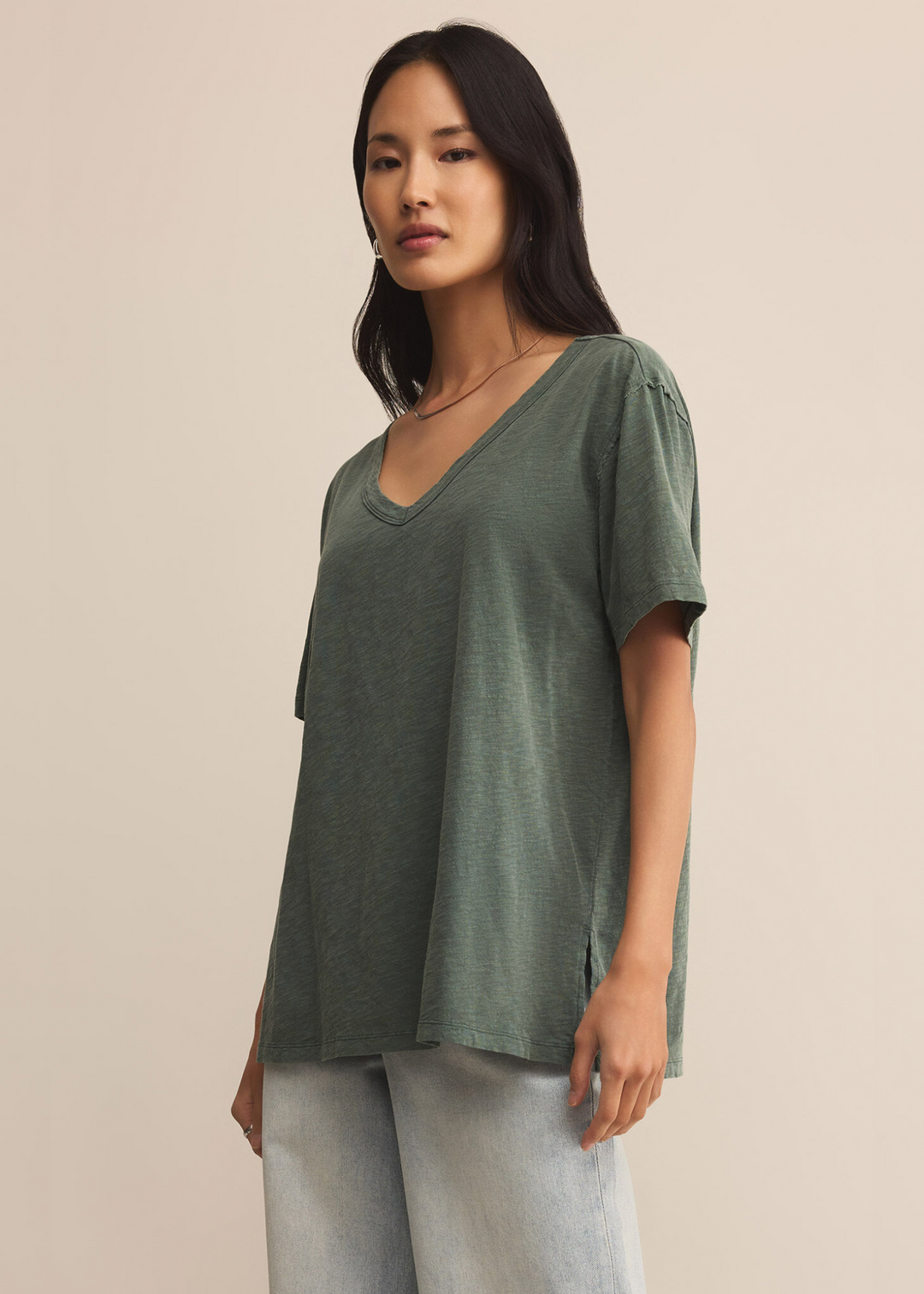 Z Supply Lively Relaxed V-Neck Tee