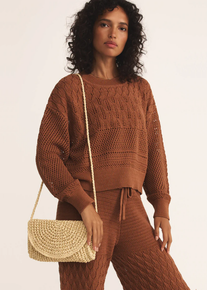 Z Supply Sand Dollar Mini Straw Bag