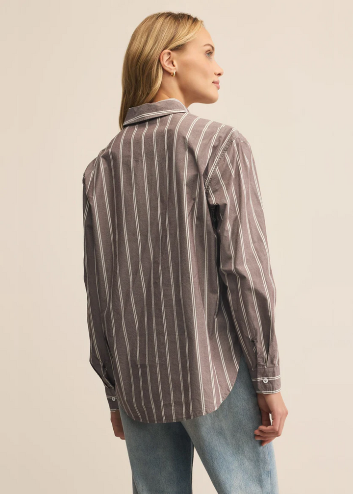 Z Supply Seaport Striped Poplin Shirt