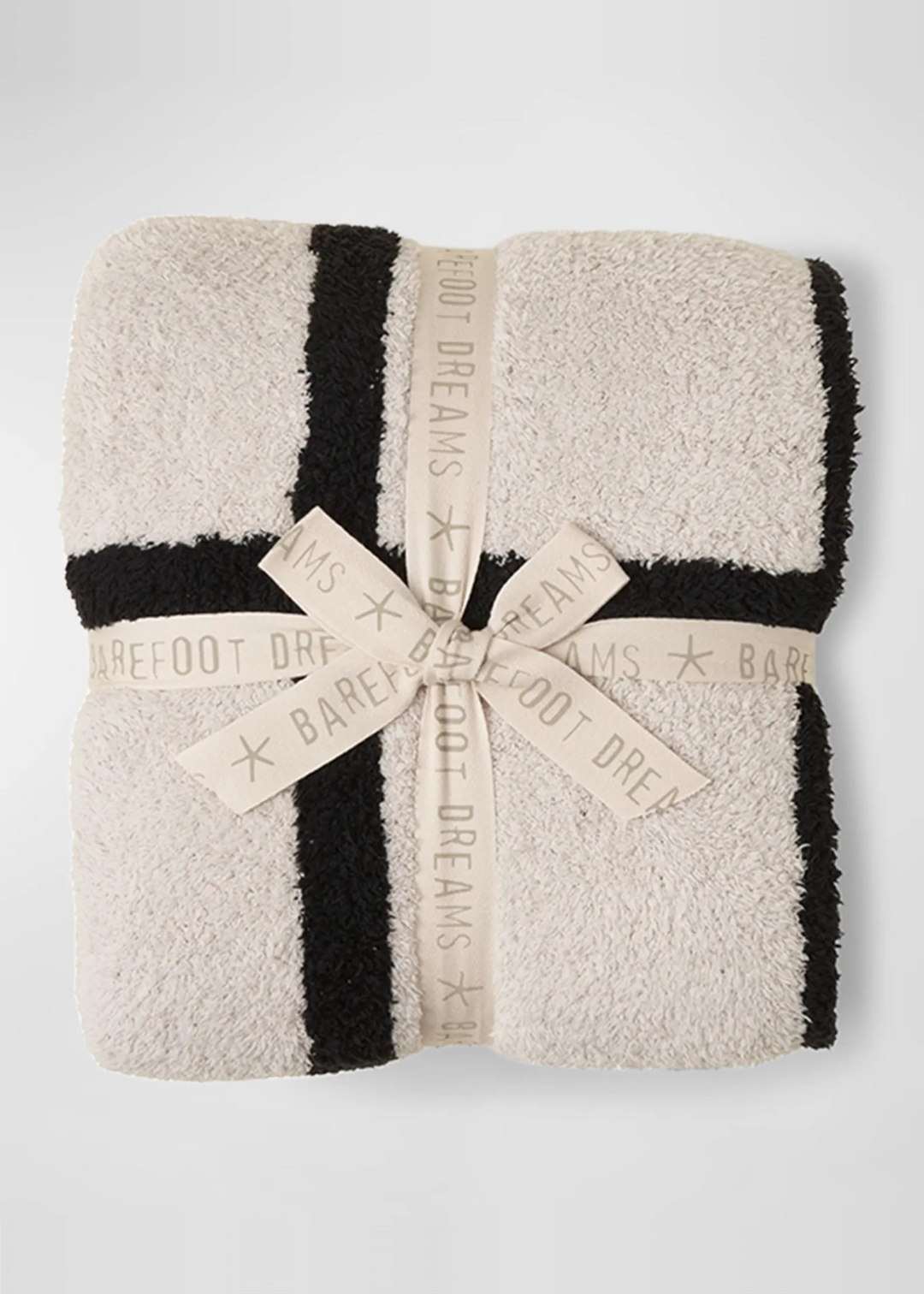 Barefoot Dreams Cozychic Grid Plaid Throw in Stone Black June Beyond Boutique